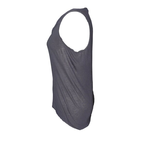 HELMUT LANG GREY SLUB KNIT SHEER TANK w/TWIST NECK SZ SMALL - Picture 3 of 6